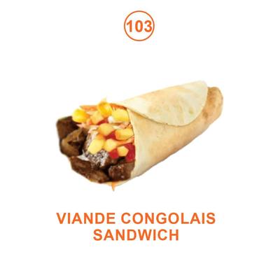 Viande congolais sandwich