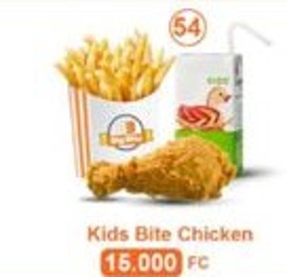 Kids bite chiken