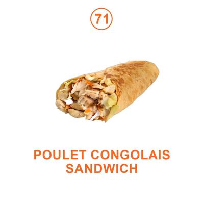 Poulet congolais sandwich