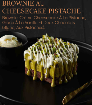 Brownie au Cheeskcake Pistache